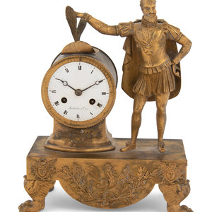 An Empire Style Gilt Bronze Figural