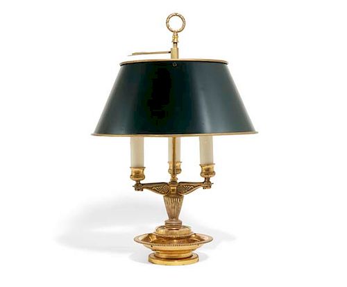 AN EMPIRE STYLE GILT BRONZE
