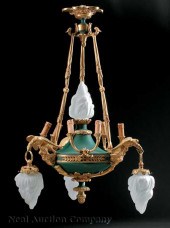An Empire-Style Gilt Bronze Te