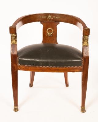 An Empire style gilt metal