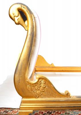 An Empire style giltwood double
