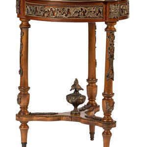 An Empire Style Inlaid Walnut and