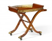 AN EMPIRE STYLE MAHOGANY TRAY