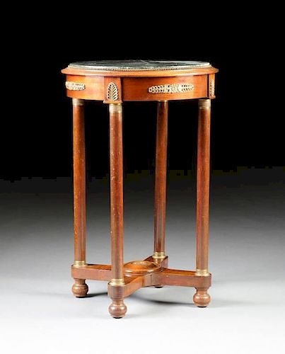 AN EMPIRE STYLE MARBLE TOPPED AND