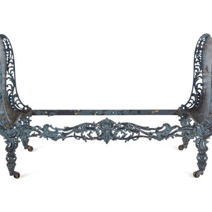 An Empire Style Painted Iron Daybed