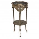 AN EMPIRE STYLE SILVERED METAL