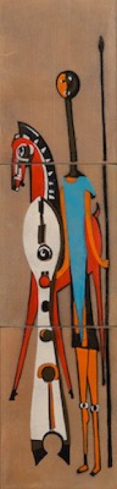 An Enamel on Copper Plaque of