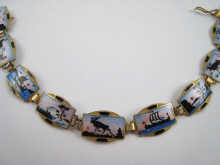 An enamel on silver (.925) bracelet