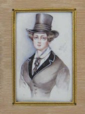 An enamel portrait of The Gran