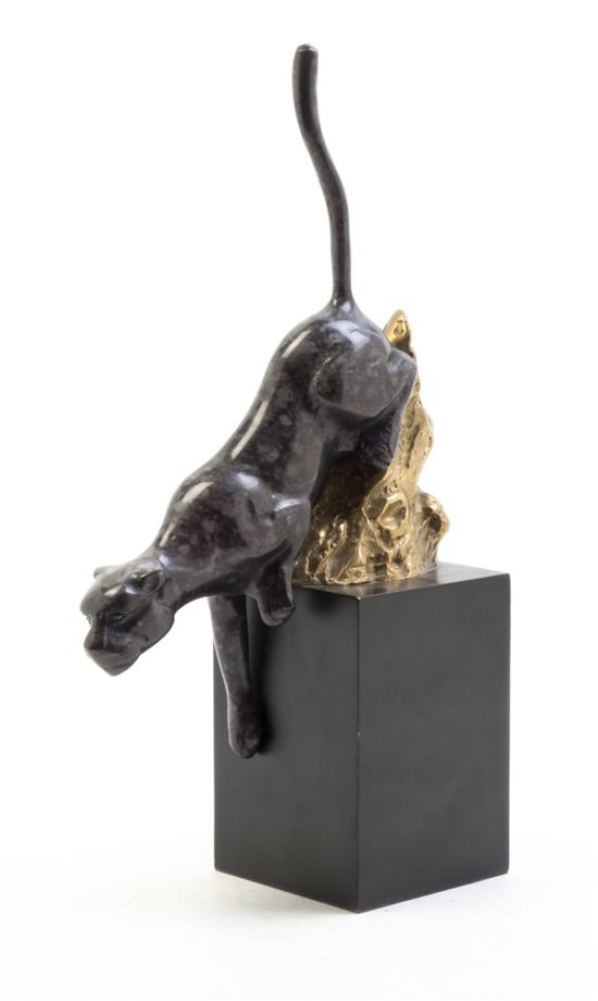 * An Enameled Cast Metal Gilt Metal