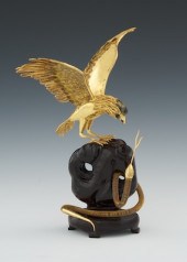 An Enameled Silver Gilt Bird a