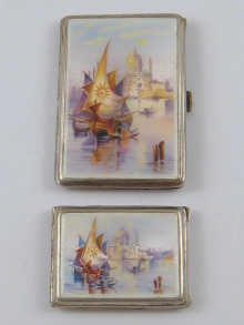 An enamelled silver cigarette