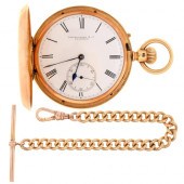 An English 18ct gold hunting c