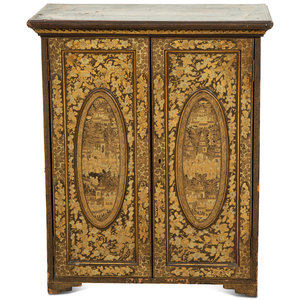 An English Black and Gilt