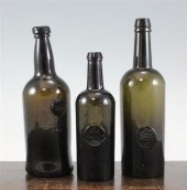 An English black glass sealed