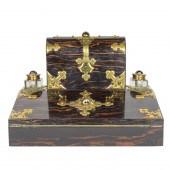 AN ENGLISH BRASS BOUND COROMAN