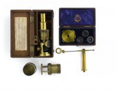 AN ENGLISH BRASS FABRIC MICROS