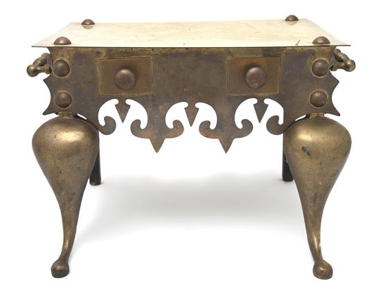 An English Brass Footman of