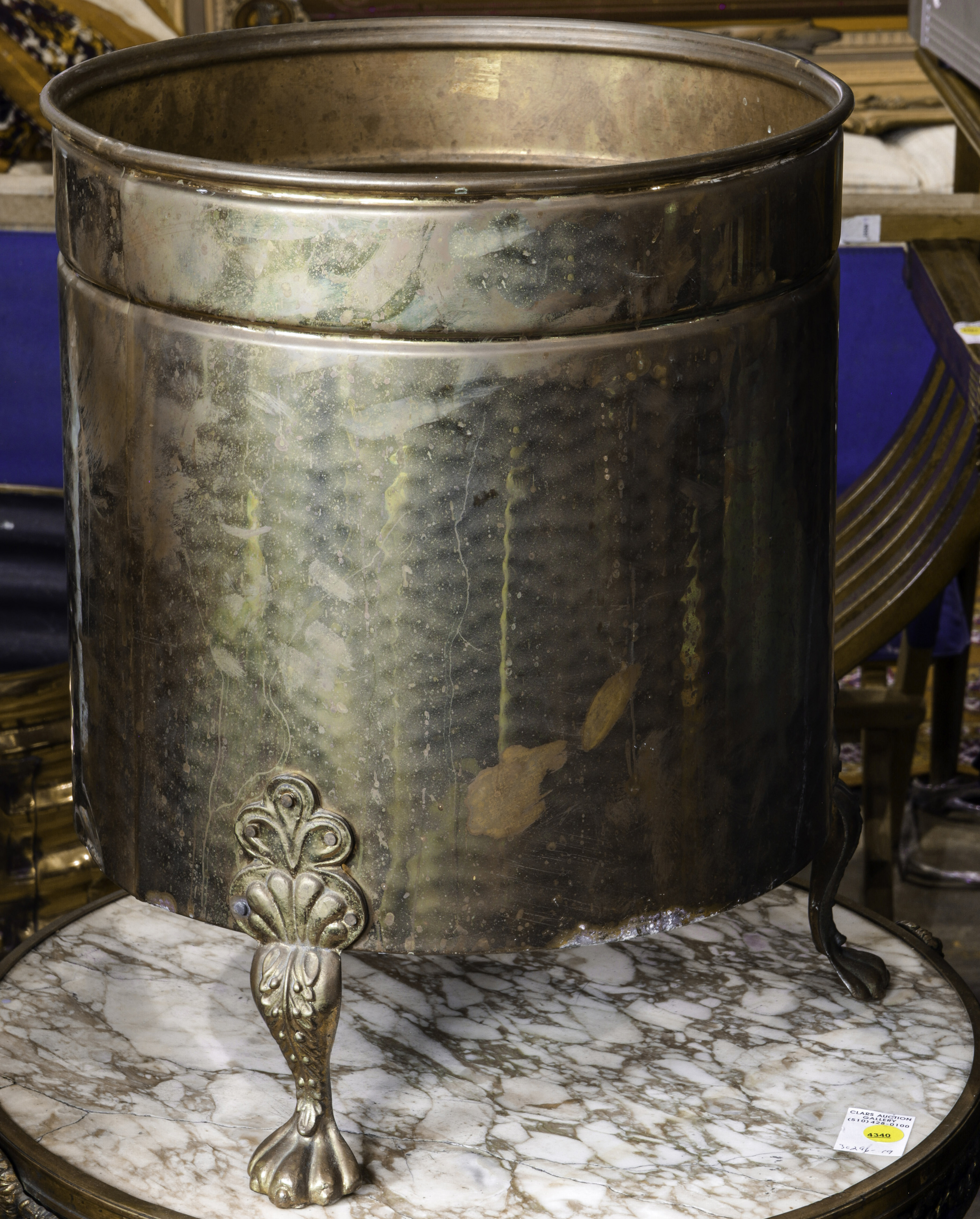 AN ENGLISH BRASS JARDINIERE An