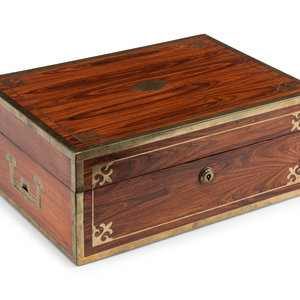 An English Brass Mounted Rosewood
