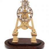An English Brass Skeleton Cloc