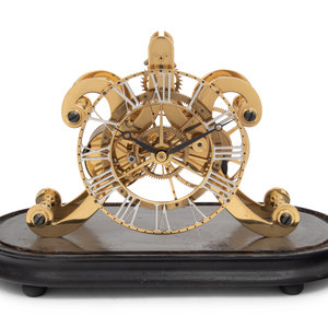 An English Brass Skeleton Clock