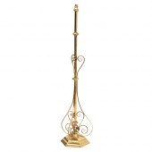 An English brass table lamp, c