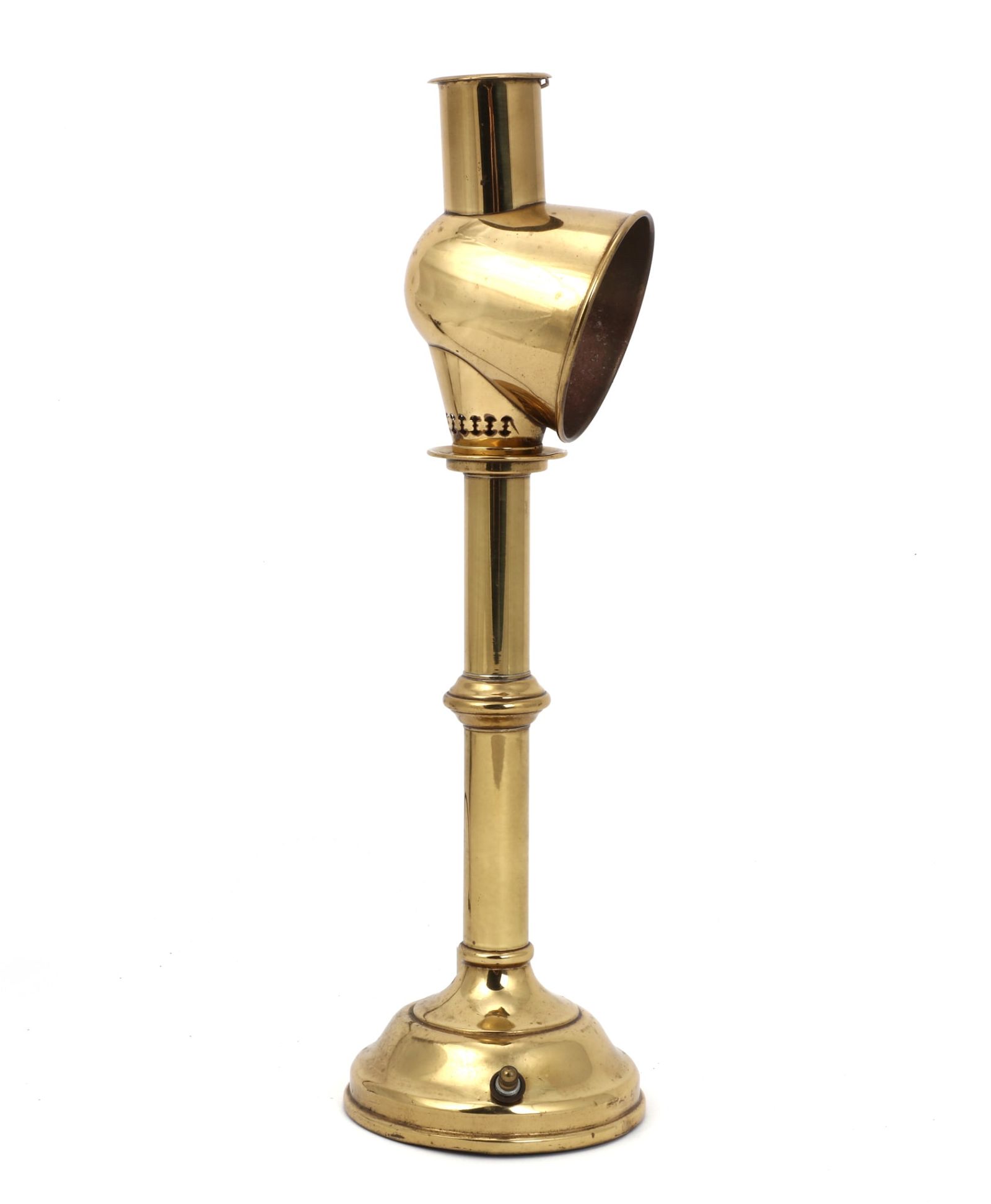 AN ENGLISH BRASS TABLE LAMPAn