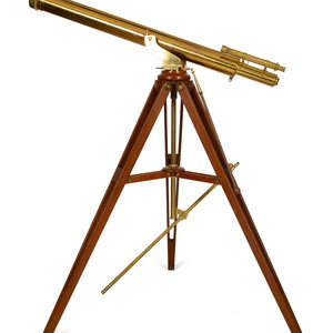 An English Brass Telescope on a