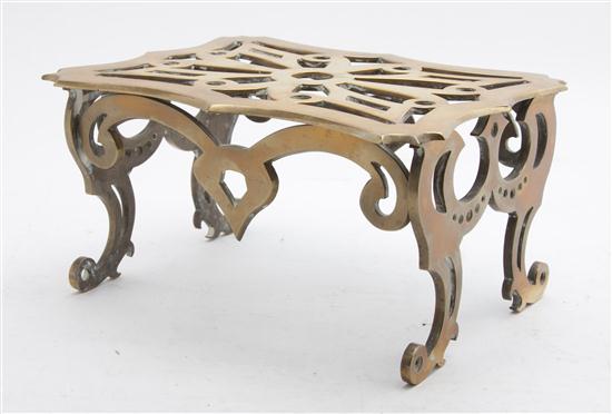An English Brass Trivet having a