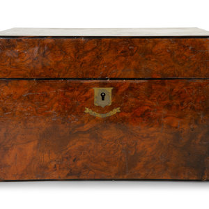 An English Burl Walnut Vanity