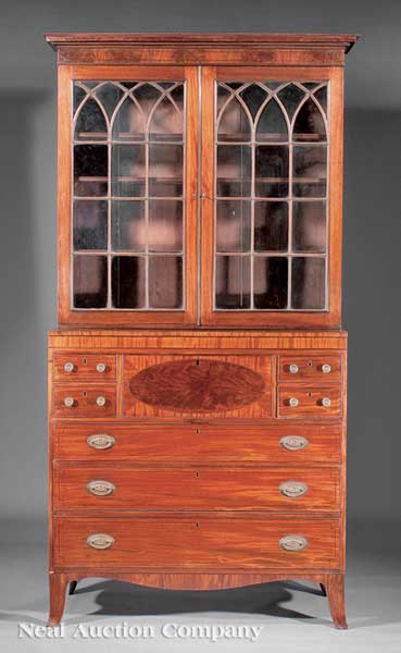 An English Carved and Inlaid