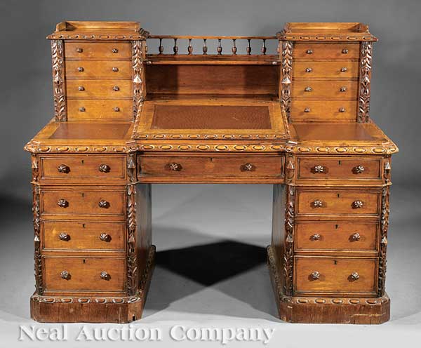 An English Carved Oak "Dickens"