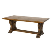 AN ENGLISH CARVED QUARTER SAWN
