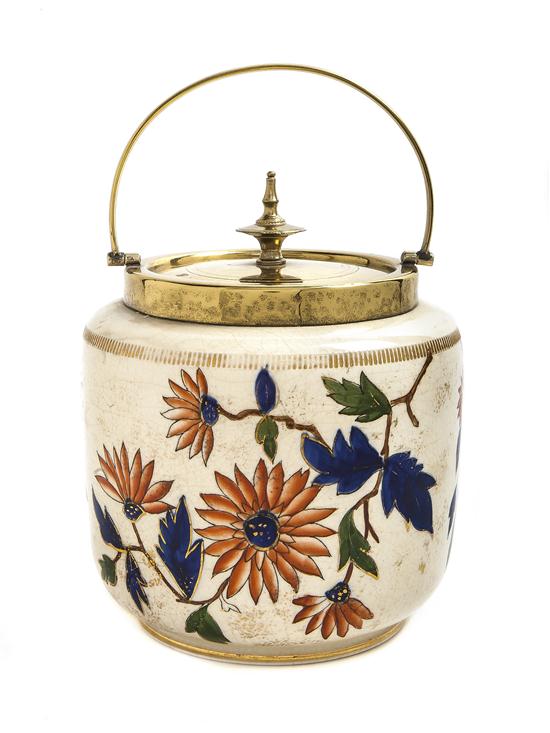 An English Ceramic Biscuit Barrel