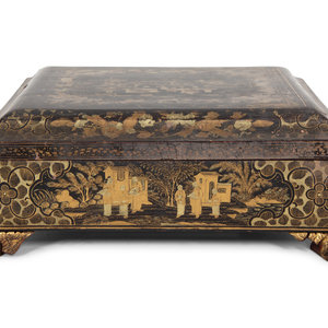 An English Chinoiserie Black and