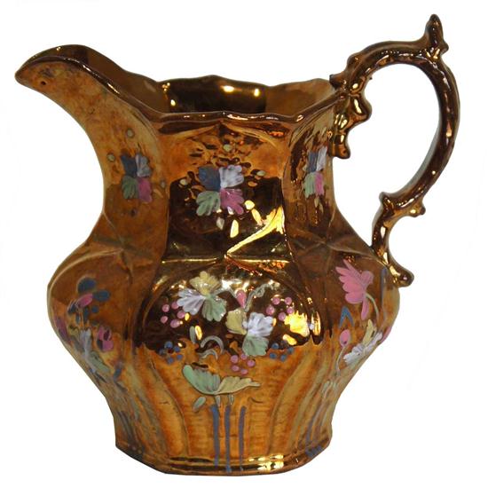 An English Copper Lustre Pitcher