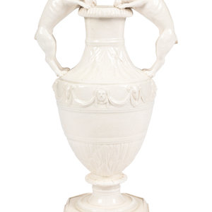 An English Creamware Vase With