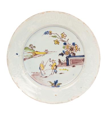 An English Delftware plate,