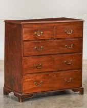 AN ENGLISH ELM AND PINE CHEST