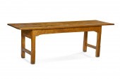 AN ENGLISH ELM REFECTORY TABLE