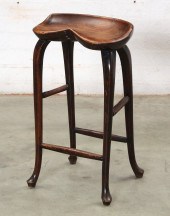 AN ENGLISH ELM STOOLAn English