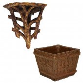 An English Faux Bois Stoneware