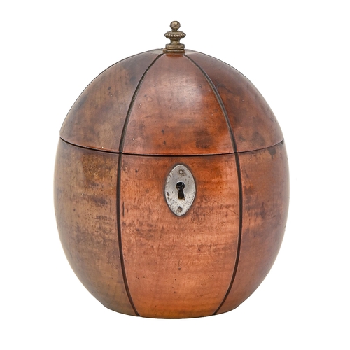 An English fruitwood and ebonised