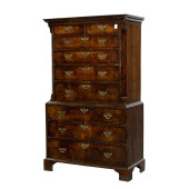 AN ENGLISH GEORGE II MAHOGANY