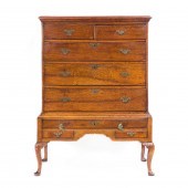 AN ENGLISH GEORGE III CHEST ON