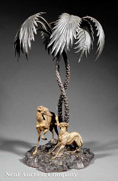 An English Gilt and Patinated