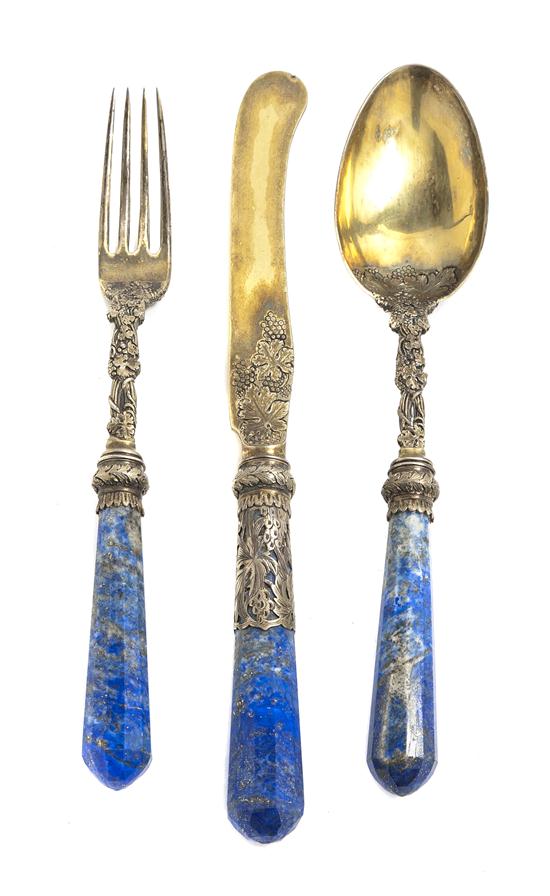 *An English Gilt Silver and Lapis