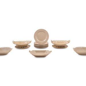 An English Glazed Stoneware Dessert