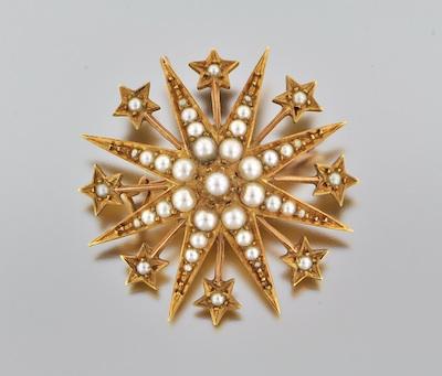 An English Gold and Seed Pearl